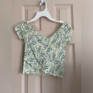 floral fitted shirt.